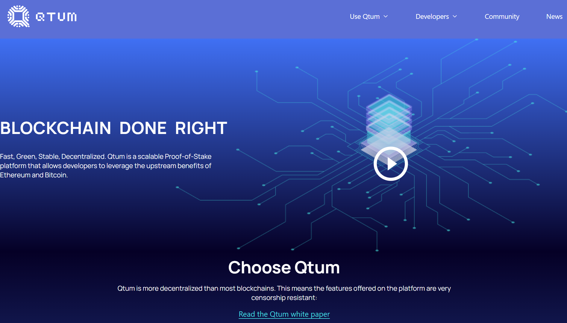 QTum landing page