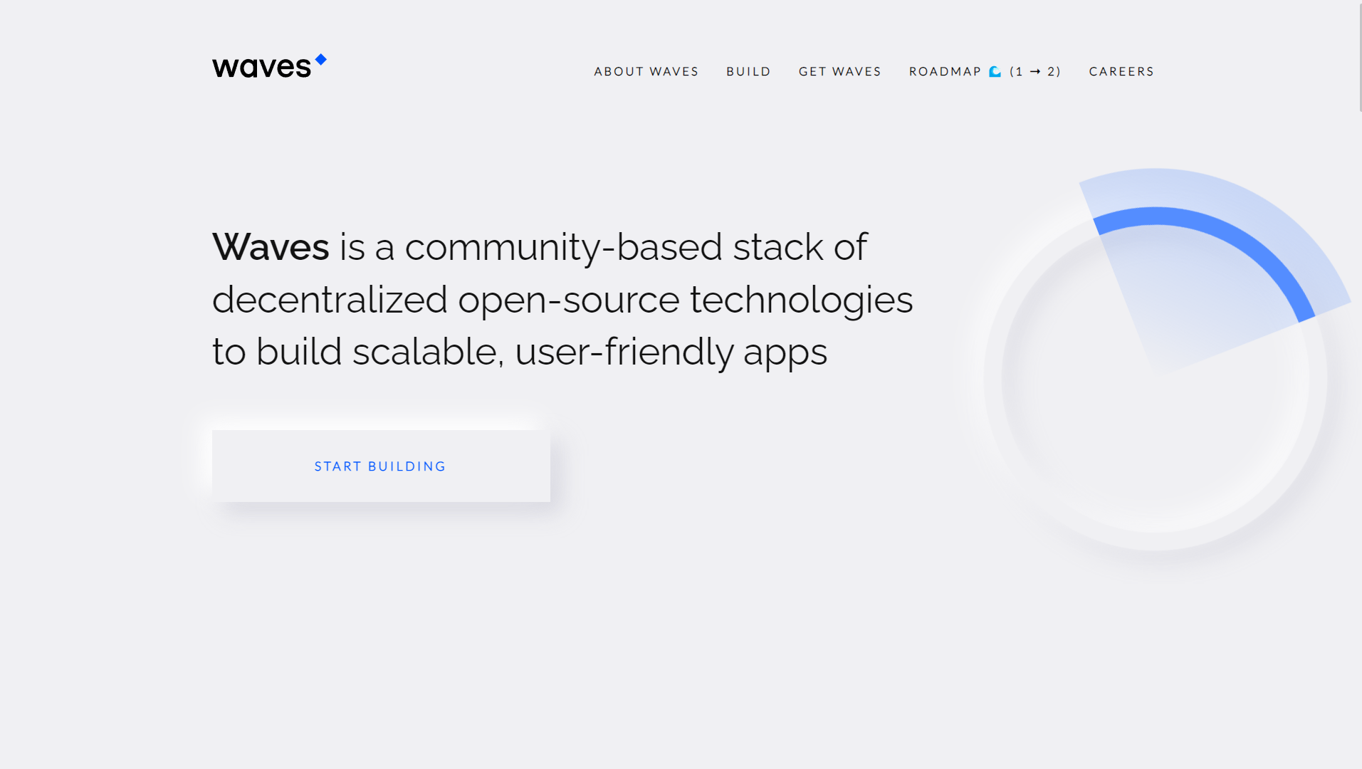 Waves landing page