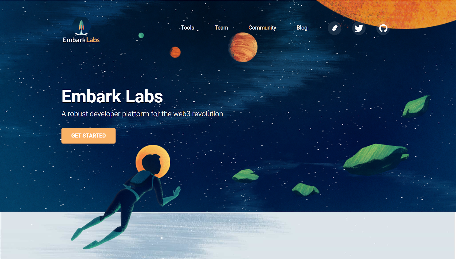embark labs embark framework landing page