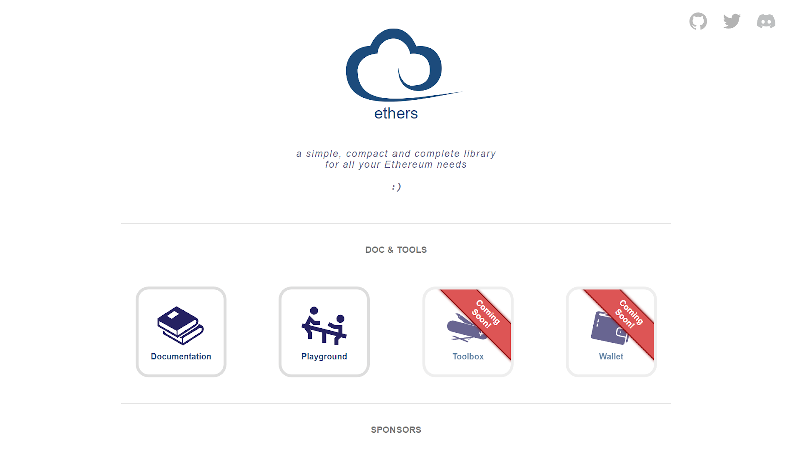 ether dot js homepage