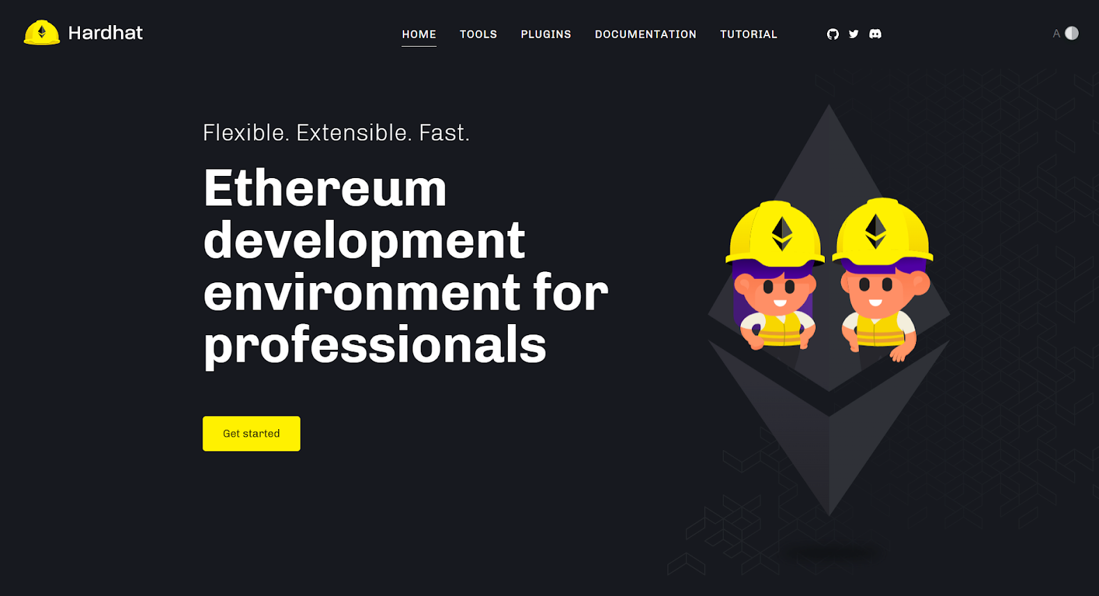 hardhat landing page