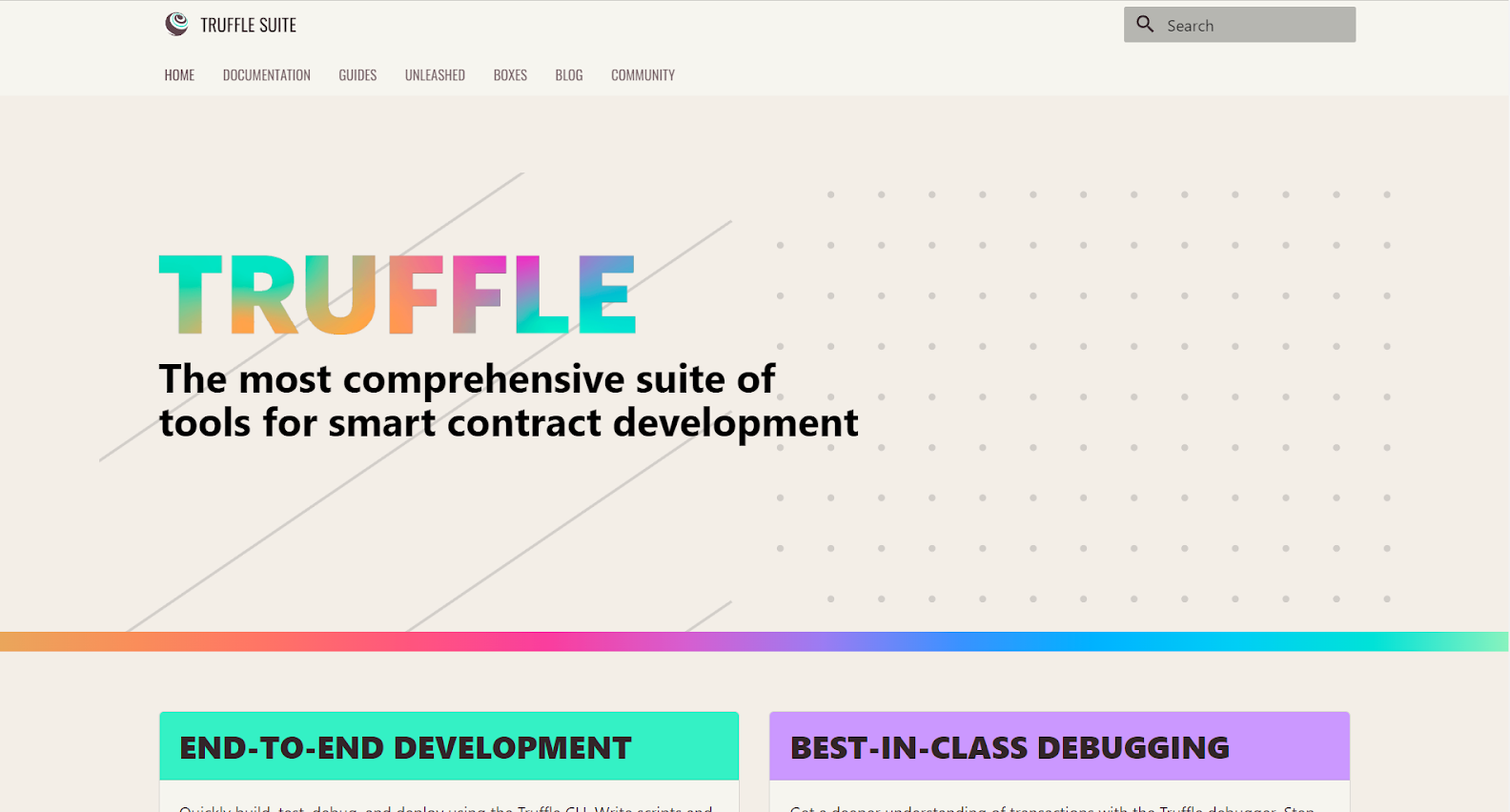 Truffle homepage