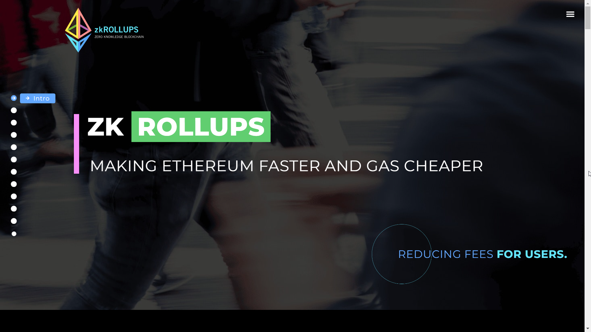 zk roll ups main landing page