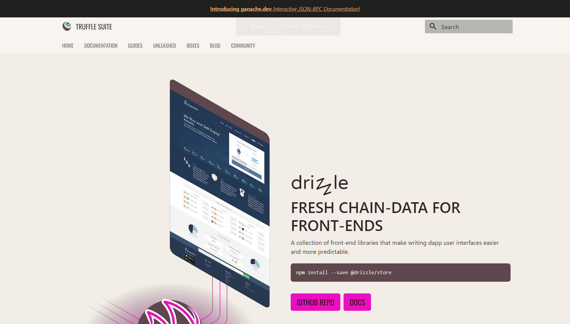 The Drizzle Homepage